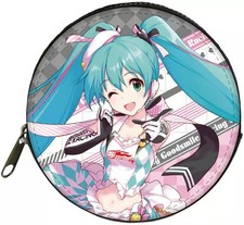 Vocaloid Racing Miku 2019 Pass Wallet Coin Case PU Leather Used Japan