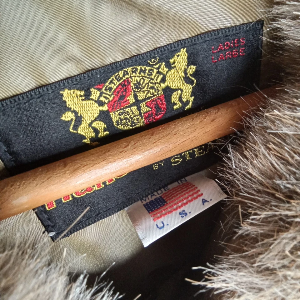 Abrigo Chaqueta De Colección Hansa Branta By Stearns Plumón De Ganso Piel Sintética Marrón Tostado Talla Grande Foto 2 de 4