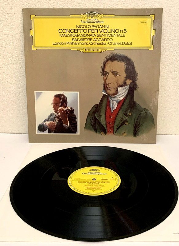 Paganini Violin Concerto 5 Accardo Dutoit DG 2530961 NM 1975 Germany LP LPO