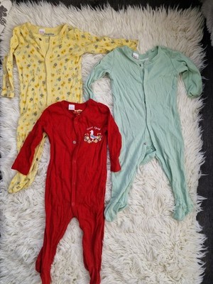 3er-Set Lupilu Baby-Schlafanzüge mit Füßchen   Gr. 68