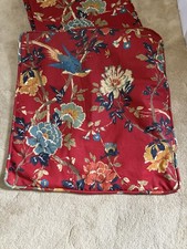 Pottery Barn Twin Set In A Red Floral Pattern - VGC- DUVET, SHAM  BEDSKIRT- EUC