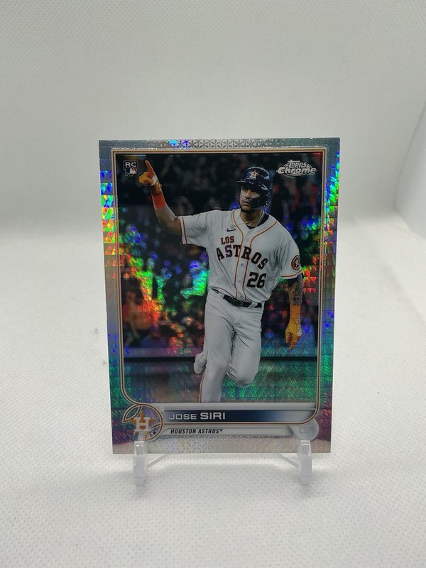 2022 Topps Chrome Jose Siri Rookie Hyper Prism Refractor No. 204