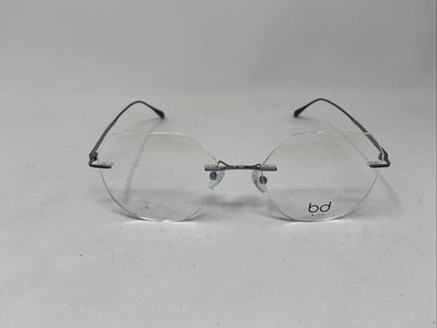 BD BLICK EYEWEAR 6375 TITANIUM BLUE C7 54-18-145 RIMLESS YG58