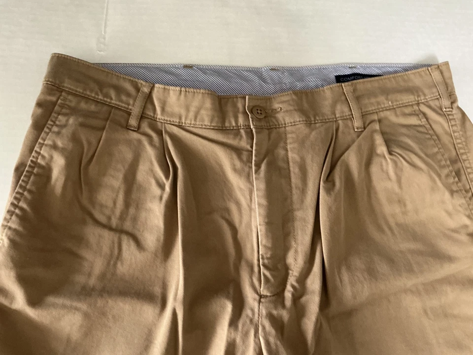 Pantalones Cortos Daniel Cremieux Para Hombre Talla Algodón Tostado Talla 34 X 8" Entrepierna Foto 3 de 4