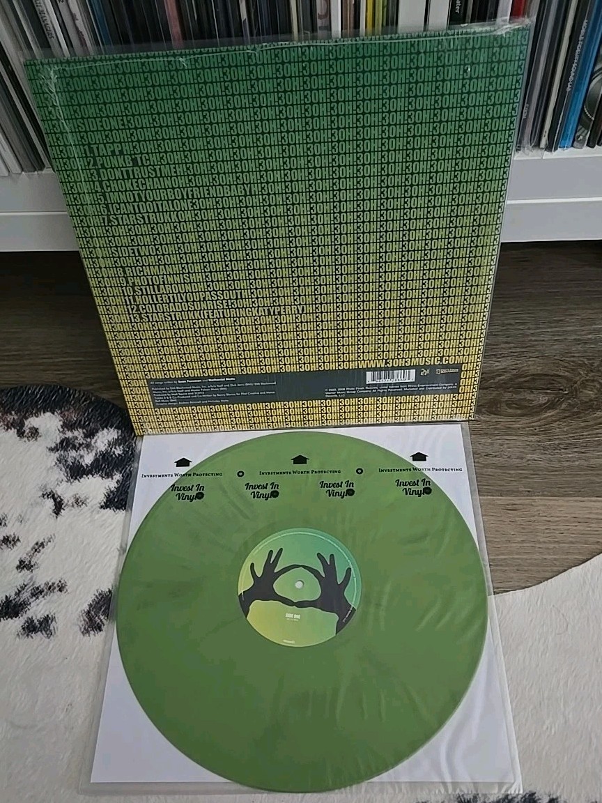 3OH!3 - Want PUKE GREEN COLORED Vinyl LP x/1000 15th Anniversary