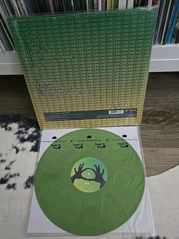 3OH!3 - Want PUKE GREEN COLORED Vinyl LP x/1000 15th Anniversary NEW Seal - Image 2 of 2