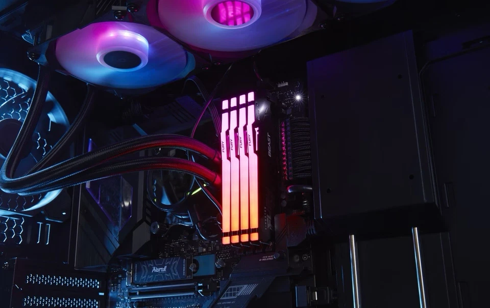 Leucht Fury Beast DDR4 RGB RAM 16GB 32gb 64gb 5600 Gaming Speicher C40Latency! - Bild 3 von 4