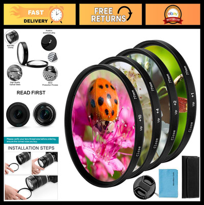 67mm Macro Close-Up Filter Kit - 4 Piece Set (+1,+2,+4,+10) with Pouch for DSLR