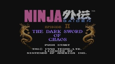 NINJA GAIDEN II 2 DARK SWORD OF CHAOS - Nintendo NES - Game Only