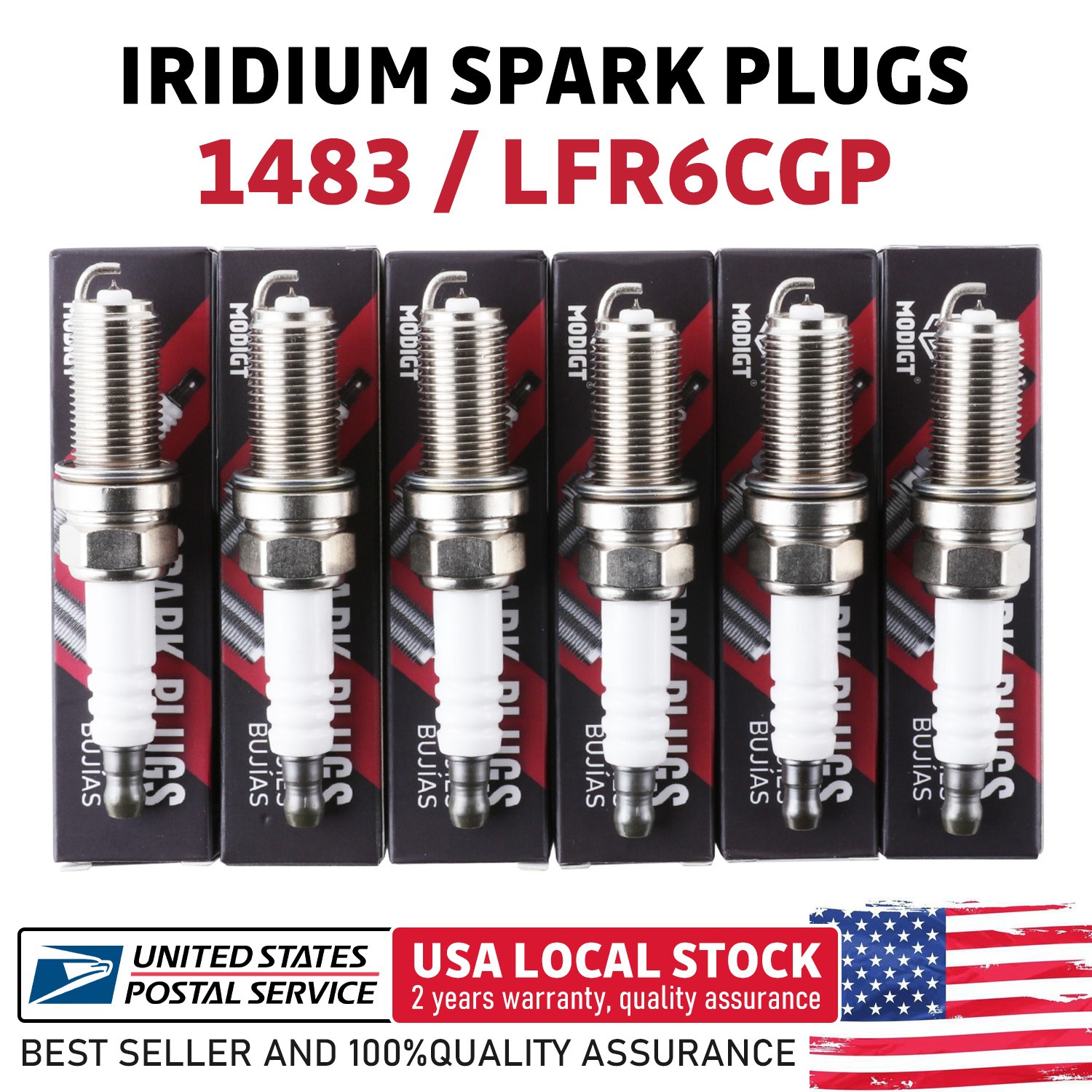 6Pcs For NGK LFR6CGP 1483 Iridium  Spark Plugs For Toyota  Suzuki  Subaru