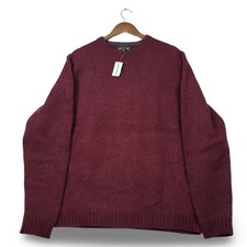 Vintage Eddie Bauer Lambswool Sweater Mens XL Burgundy Red Made in Australia NWT