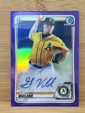 2020 Bowman Chrome Prospects Autographs Gus Varland #CPA-GV Purple Ref. /250
