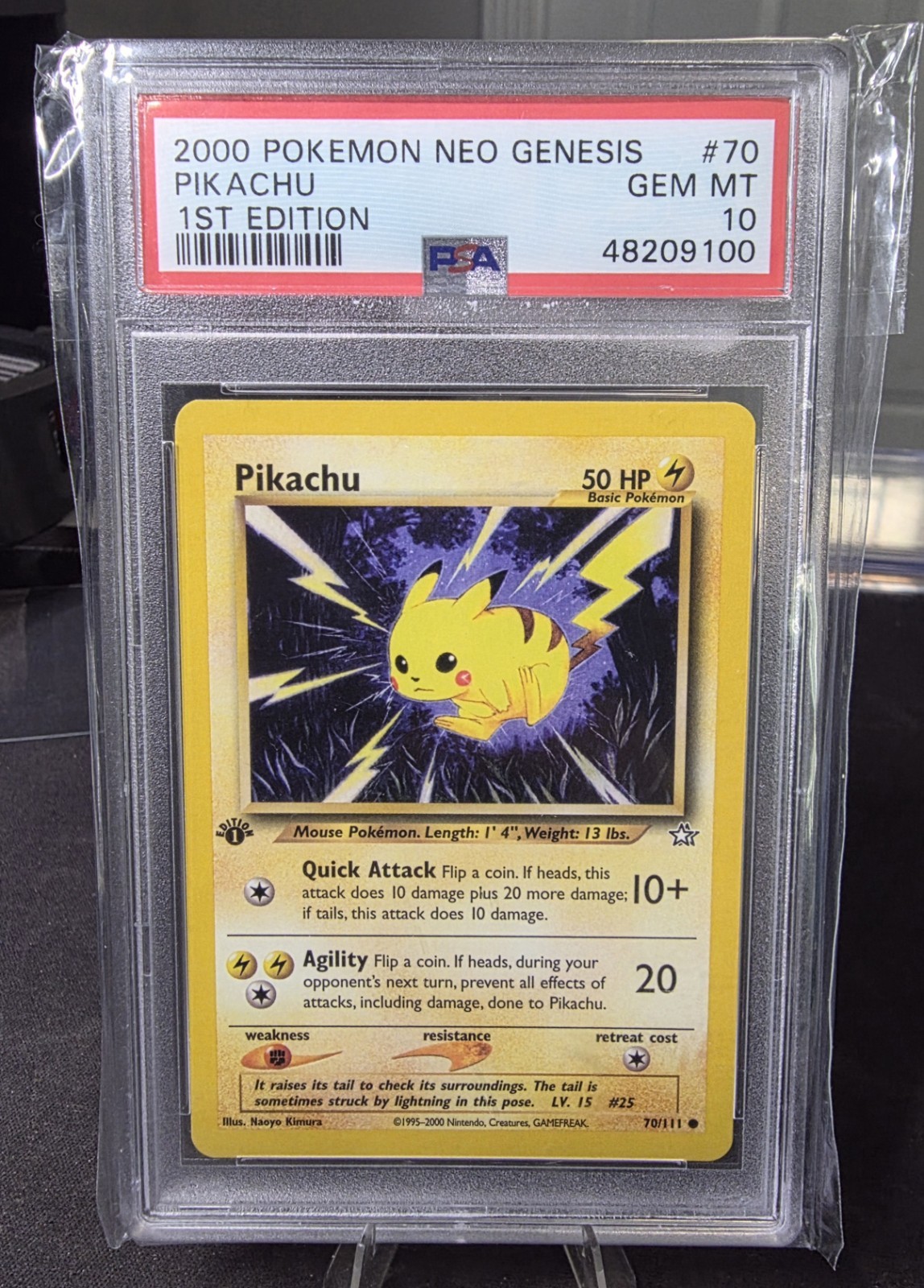 PSA 10 Pikachu 1st Edition 70/111 Neo Genesis 2000