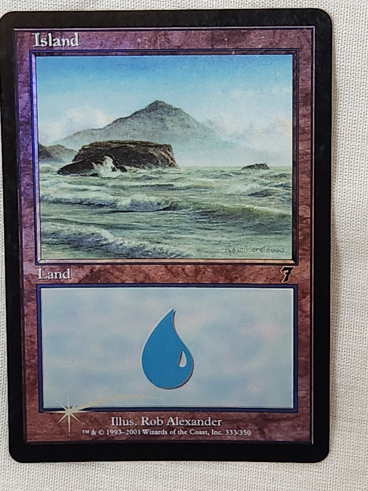 NM Island #333 Foil 7th Edition Mtg Magic the Gathering