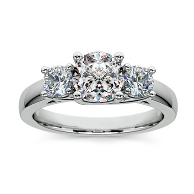 Platinum Diamond Designer Ring CVD Lab Grown IGI 2.50 Ct E F VVS Round Cut PT950