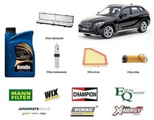 Kit Tagliando per Bmw X1 E84 sDrive 18d 136 143 Cv + 6 Litri Olio Motore 5w30