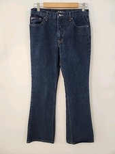 LEI Jeans Size 9 Dark Blue 100 Cotton Denim Flared Leg Y2K