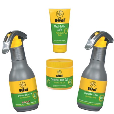 Effol 4er Set Mini Pflegemittel BremsenBlocker SuperStarShine Maulbutter Hufgel