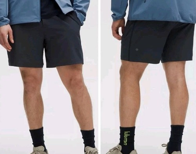 #ad Lululemon Pace Breaker Linerless Shorts 5quot; Men’s Small Navy Blue Gym Run L $29.00