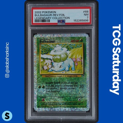 2002 POKEMON LEGENDARY COLLECTION #68/110 BULBASAUR REVERSE HOLO PSA 7