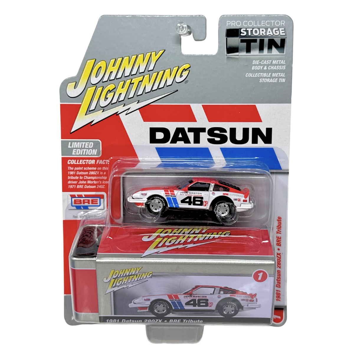 Johnny Lightning 1981 Datsun 280ZX Bre Tribute 1:64 Diecast White
