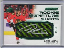 23-24 UD ENGRAINED ROOKIE SIGNATURE SHOTS GREEN LUKAS REICHEL 23/50