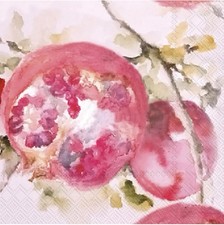 FREE SHIPPING 2 Decoupage Paper Napkins (Pomegranate)