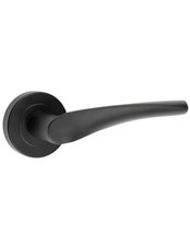 FD60 Twirl Door Handles on Rose - Fire Rated Pair