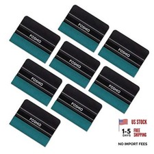 8PCS Black Felt Vinyl Wrap Squeegee - 4 Inch with Micro Fiber Suede - 8 Pack
