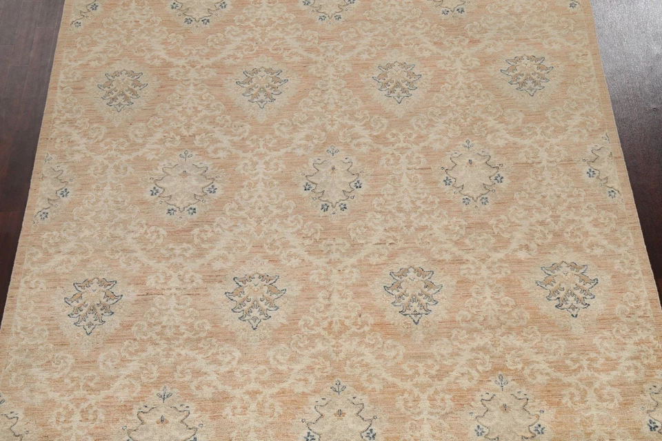 Transitional Oushak Turkish Area Rug 8x11 Ft Handmade Bedroom Wool Muted Carpet - Image 4 of 4