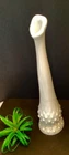 VINTAGE FENTON…  Hobnail Milk Glass  Swung Vase …9” … perfect