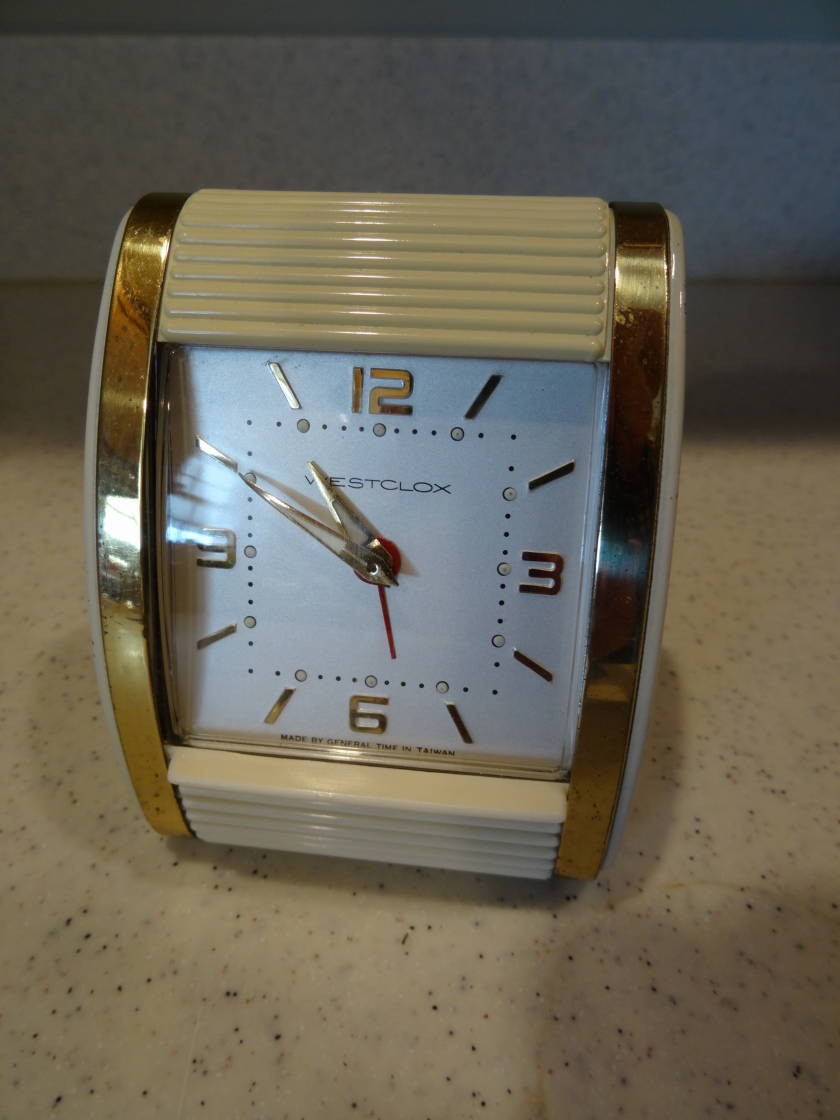 Vtg Westclox Travel Alarm Clock Art Deco Roll Top Working Nice - Marilyn Monroe