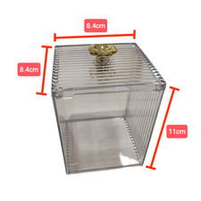 Acrylic Box Clear transparent Display Boxes Square Cube Jewelry Storage.