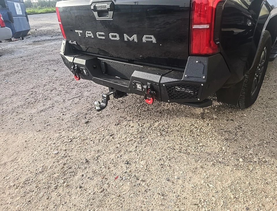 Vijay Fit 2024-2026 Toyota Tacoma Rear Bumper with LED Lights and D-Rings New - Image 2 of 4