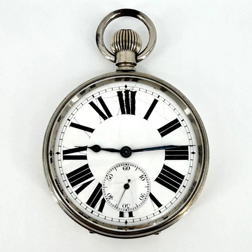 Antique Swiss Made Goliath Pocket Watch – 66mm – Working