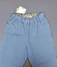 Mini Boden Blue Stripe Heart Pocket Pull-On Pants Girls Kid 10Y Cottagecore NWT