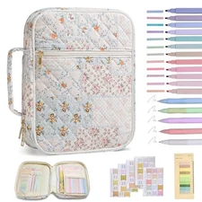 Bible Cover Case for Women Large Bible Cover with Spliced Flower Spliced Flower