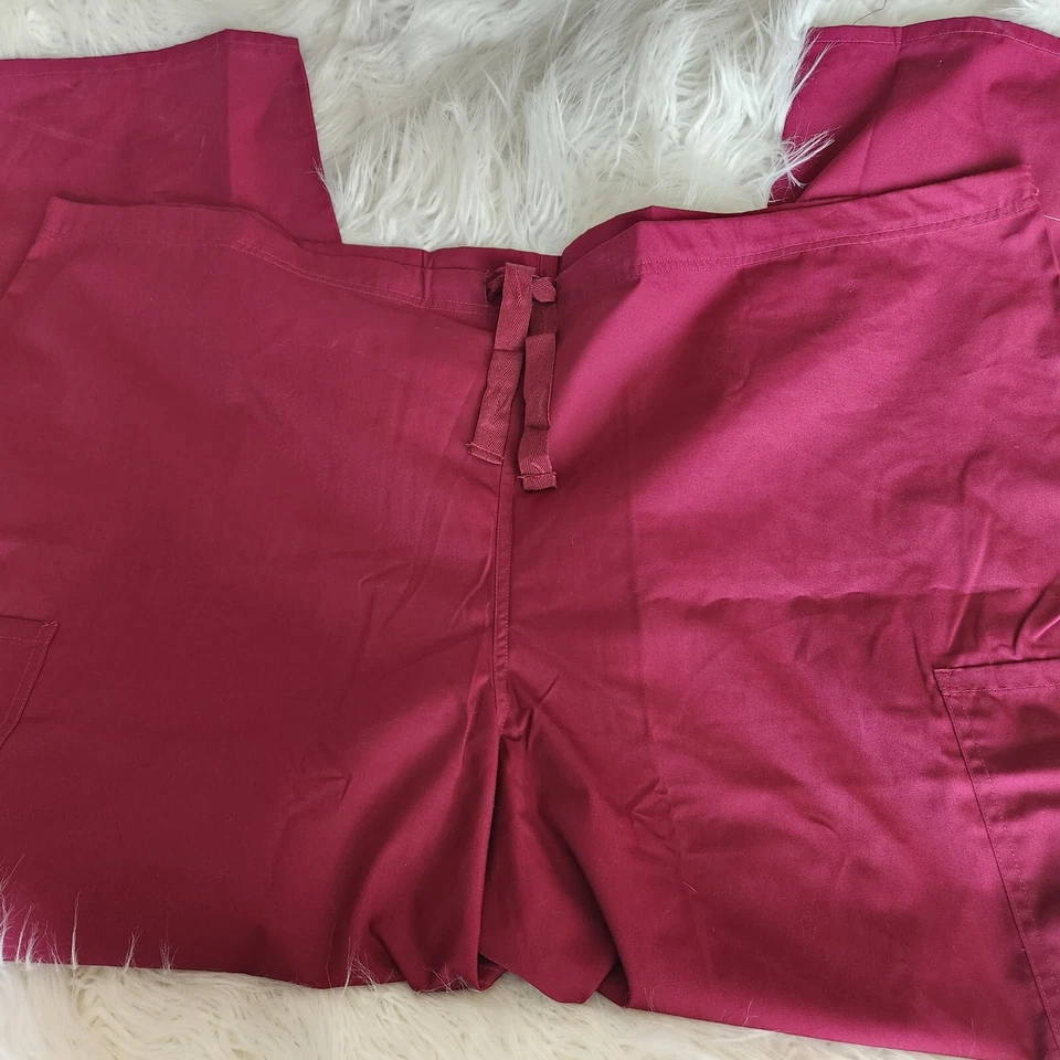 Adar Pro Scrubs Women's S Ultimate Scrub Pants Burgundy 4X NEW NWT - Image 4 of 4