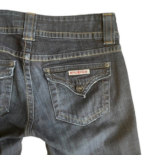 Jeans Hudson donna taglia 27 vita bassa gamba svasata con patta tasca lavaggio scuro - Foto 3 di 8