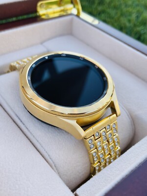 Custom 24k Gold 46mm Plated Samsung Galaxy Watch Gold
