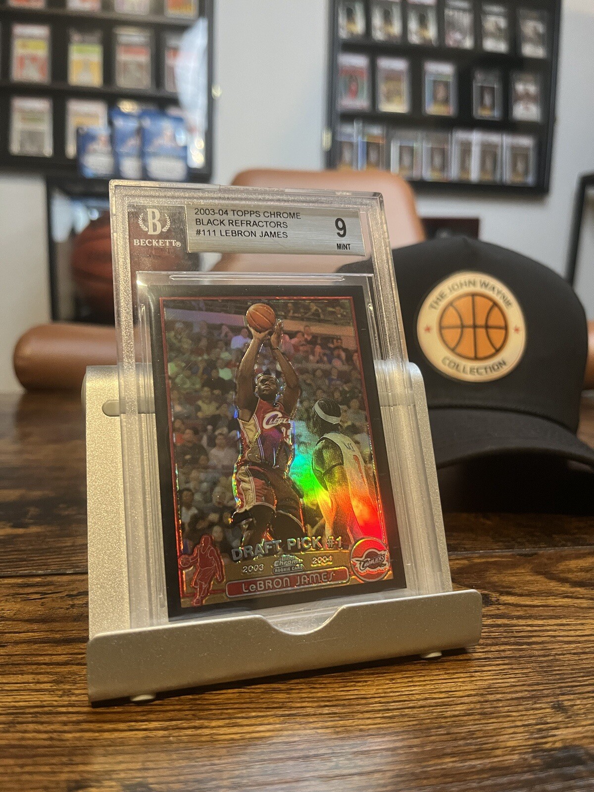 2003 lebron james topps chrome black refractor