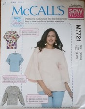 McCall’s Sewing Pattern (M7721) Tops