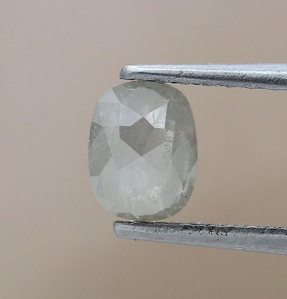 NATURAL MILKY WHITE COLOR 0.94TCW ROSECUT UNTREATED LOOSE DIAMOND OVAL 6.5 MM - Image 3 of 4