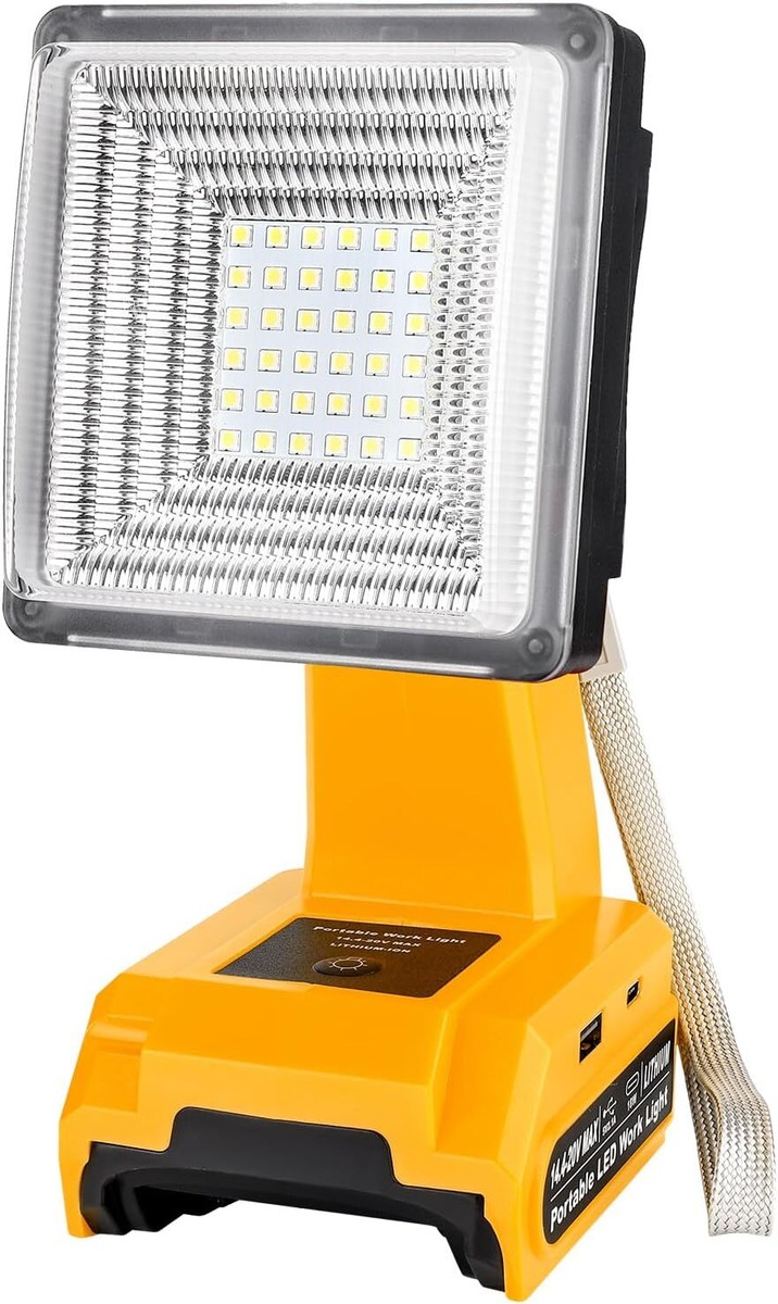 1500LM LED Work Light for Dewalt 20V 60V Battery Outdoor Flood Light with  USB
