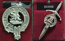 Home, Hume Scottish Clan Crest Pewter Badge or Kilt Pin