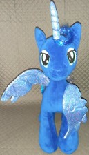 2x BAB 20" My Little Pony Blue Princess Luna Pegasus 15" Beige Bunny Plush