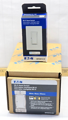 #ad #ad 6 NEW EATON Wi Fi SMART DECORATOR SWITCHES 1 POLE 3 WAY WHITE WFSW15 W SP L $35.99