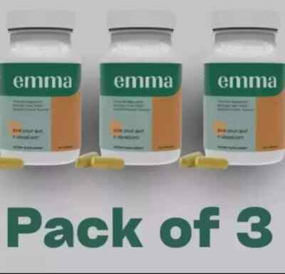 3 pack, Emma Relief Supplement Relief from Gas and Bloating, 180 Capsules