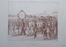 LEICHENFEYER AM 17 M&Auml;RZ 1848 &Ouml;sterreichische Revolution 1848 Faksimile art print