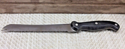 Vintage Utility Bread Knife 7.5'' Stainless Steel Serrated Blade Full Tang - 2